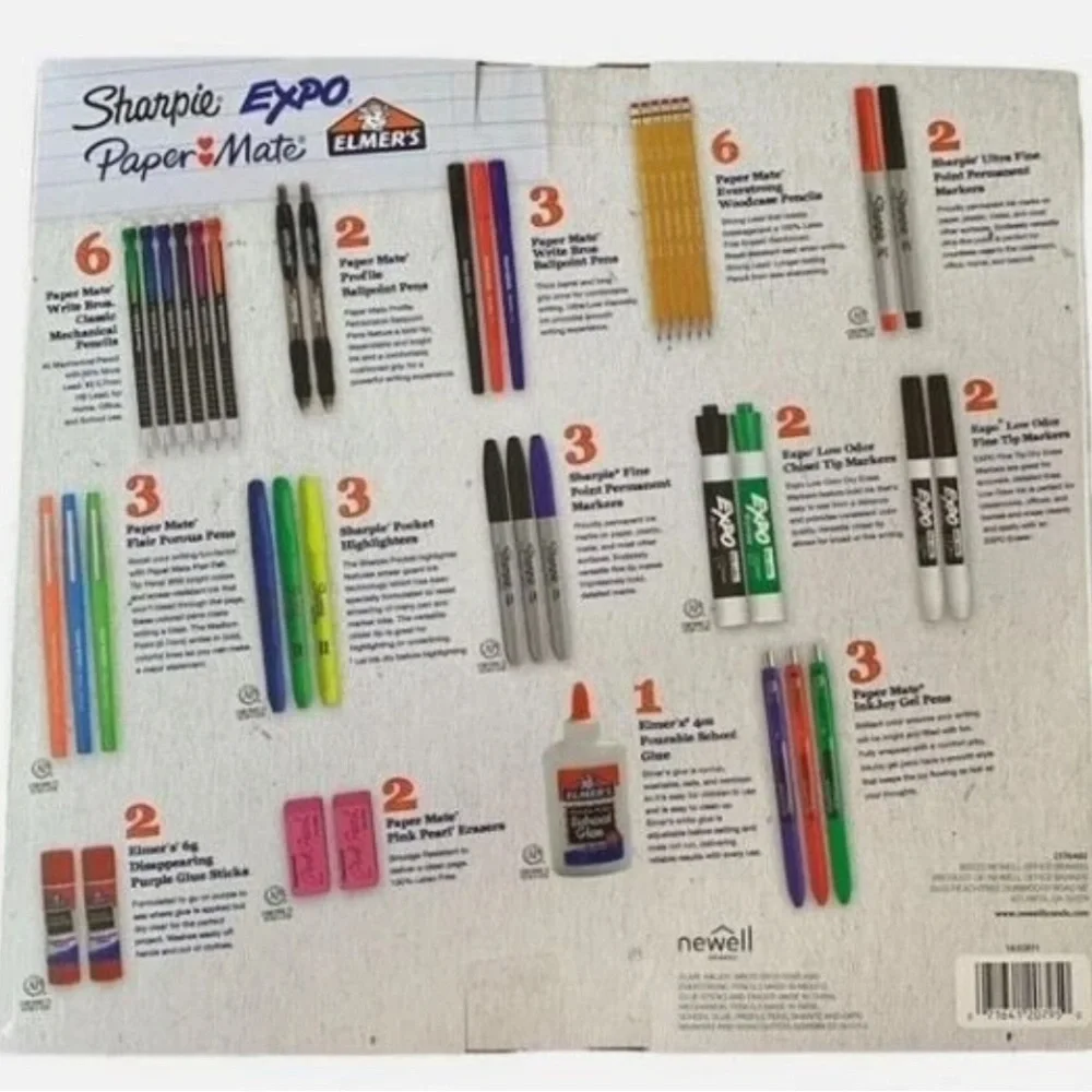 Sharpie Expo Elmer's Paper Mate 40 Count School Supplies NEW - Picture 2 of 2
